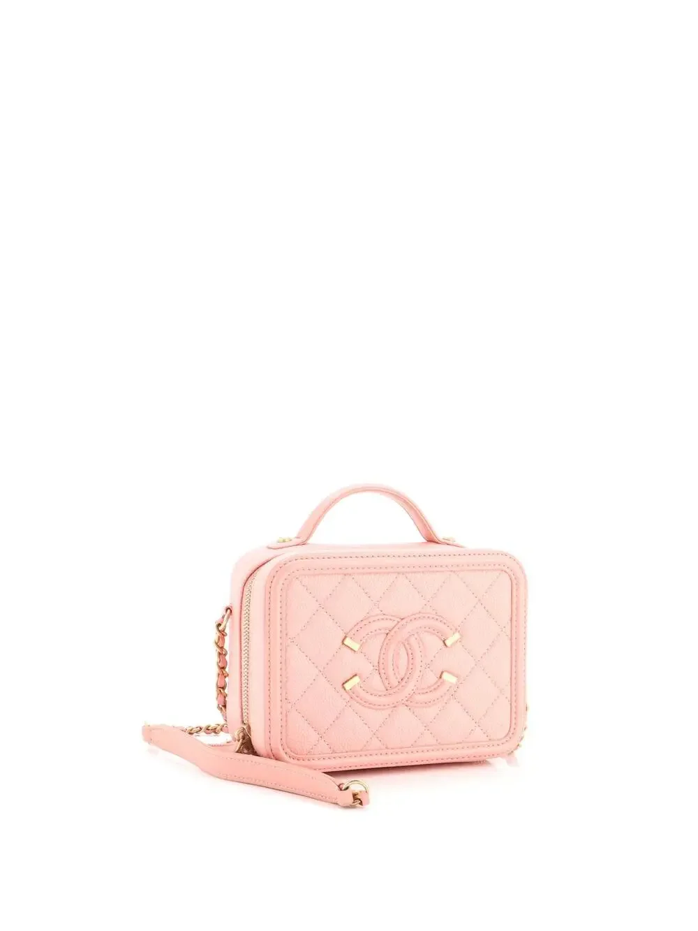 Chanel Filigree Vanity Case Quilted #324265C24B